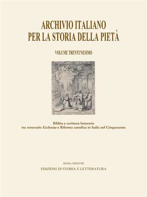 cover image of Archivio italiano per la storia della pietà--XXXI